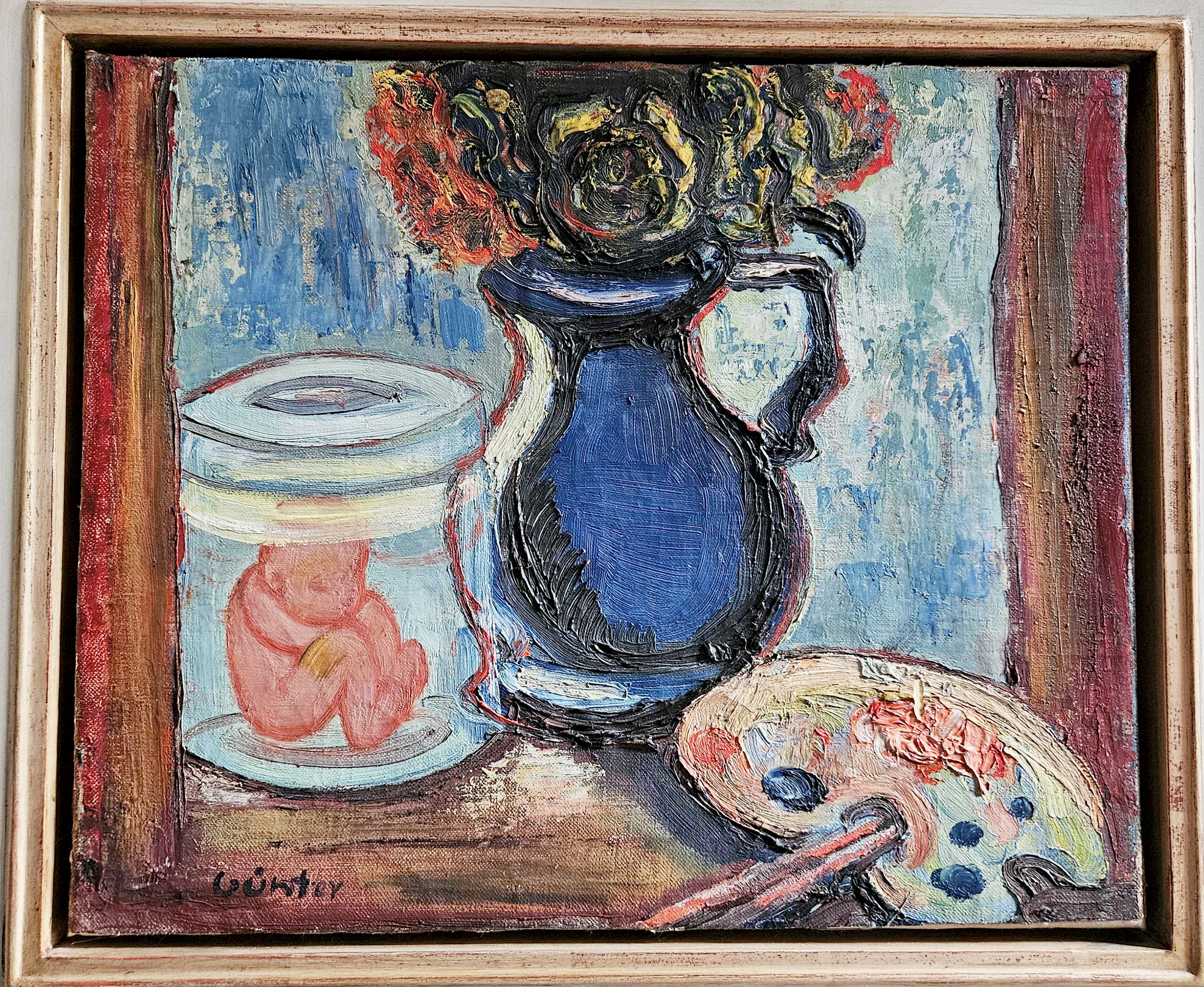 Stilleben mit Embryo und Malpalette