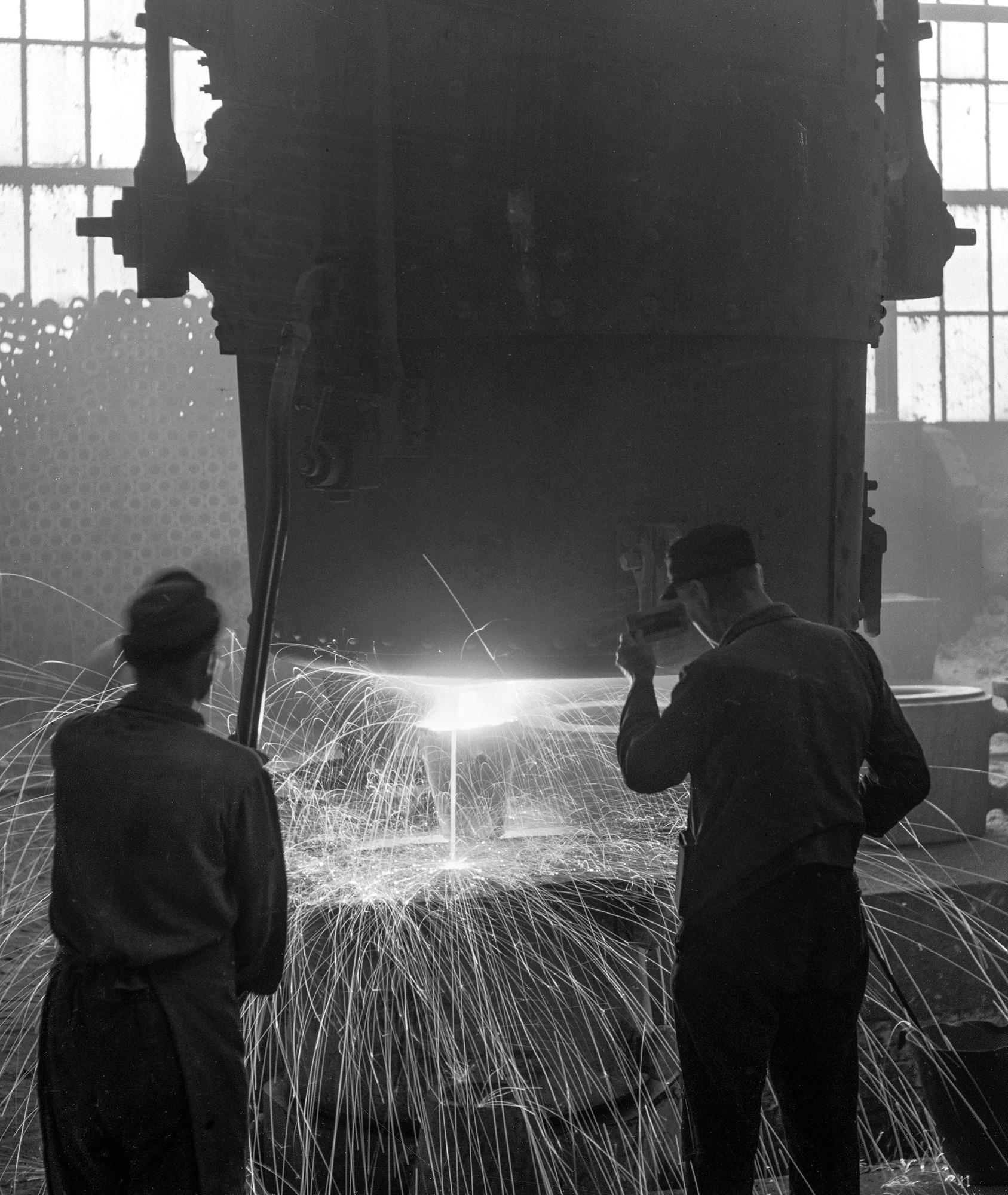 Mannheim, Stahlguss im Mannheimer Stahlwerk