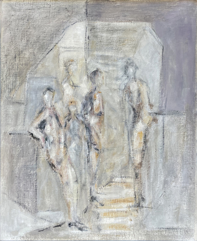 Eugen Batz: Ohne Titel (Menschen und Architektur), 1981