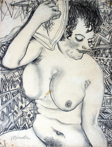Kurt Günther: Sitzender Akt, 1920