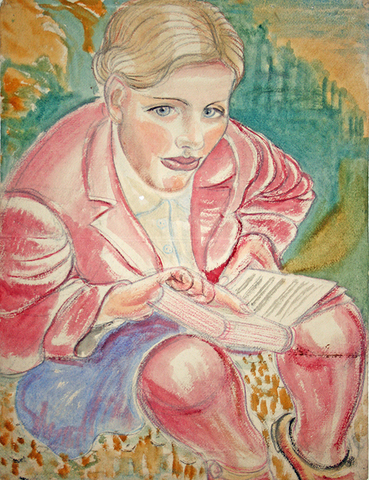 Kurt Günther: Lesendes Mädchen, 