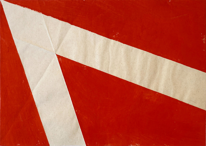 Hermann Glöckner: Faltung (Helle Aufgipfelung vor Rot), ca. 1977