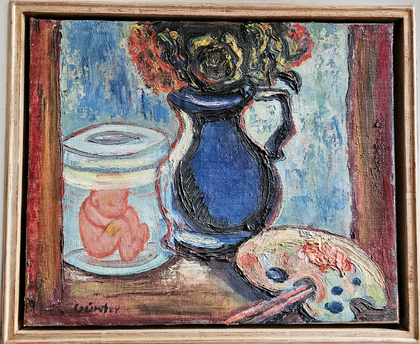 Kurt Günther: Stilleben mit Embryo und Malpalette, um 1951