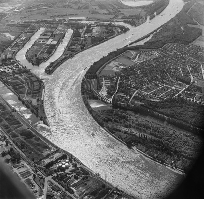Robert Häusser: Altrip, Rheinschleife, 1963