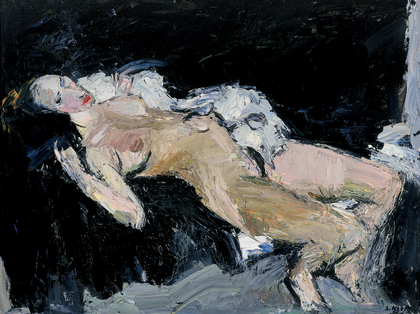Siegfried Klotz: Akt mit Silberfuchs, 