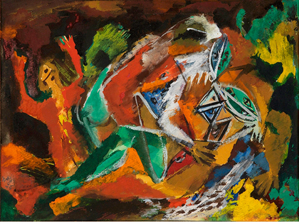 Ernst Wilhelm Nay: Nächtliche Tragödie (Wvz. CR 45-046), 1945