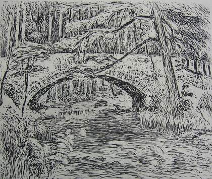Wilhelm Rudolph: Brücke in der Dresdner Heide, 1964
