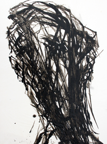 Max Uhlig: Selbstbildnis mit Mütze, 1993