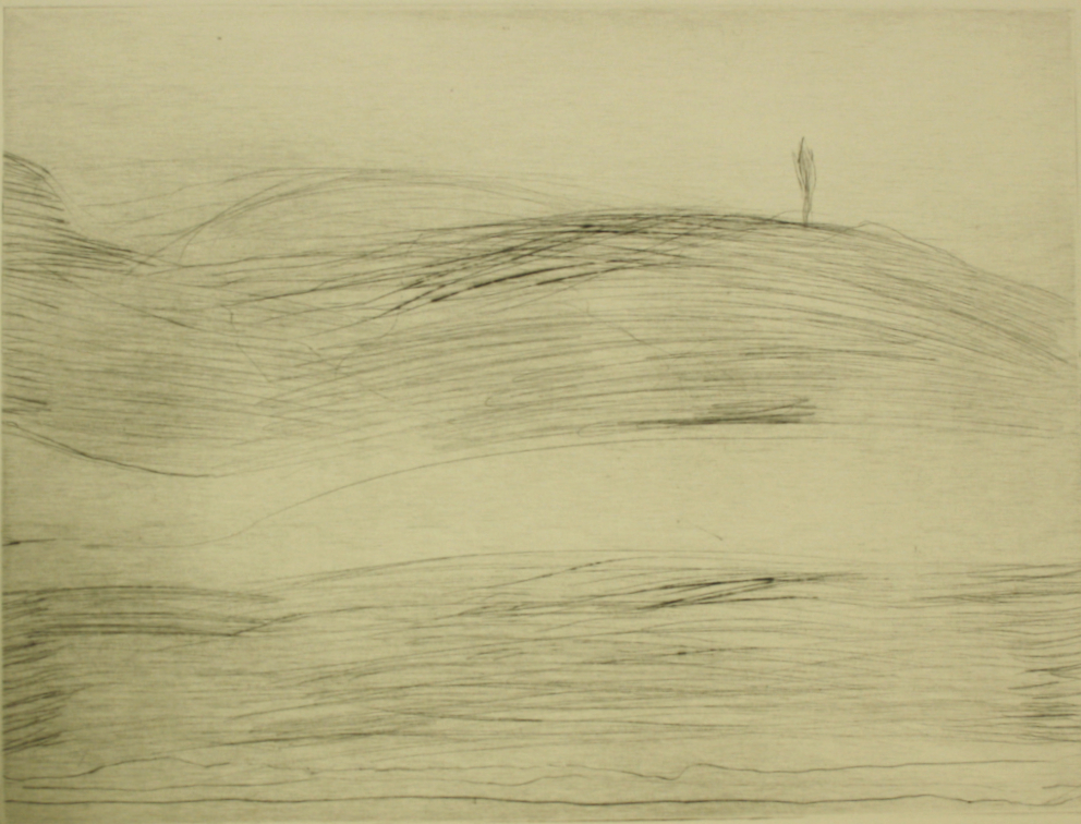 Ohne Titel, (Landschaft mit einem Baum) [WVZ R204 (schwarz)]