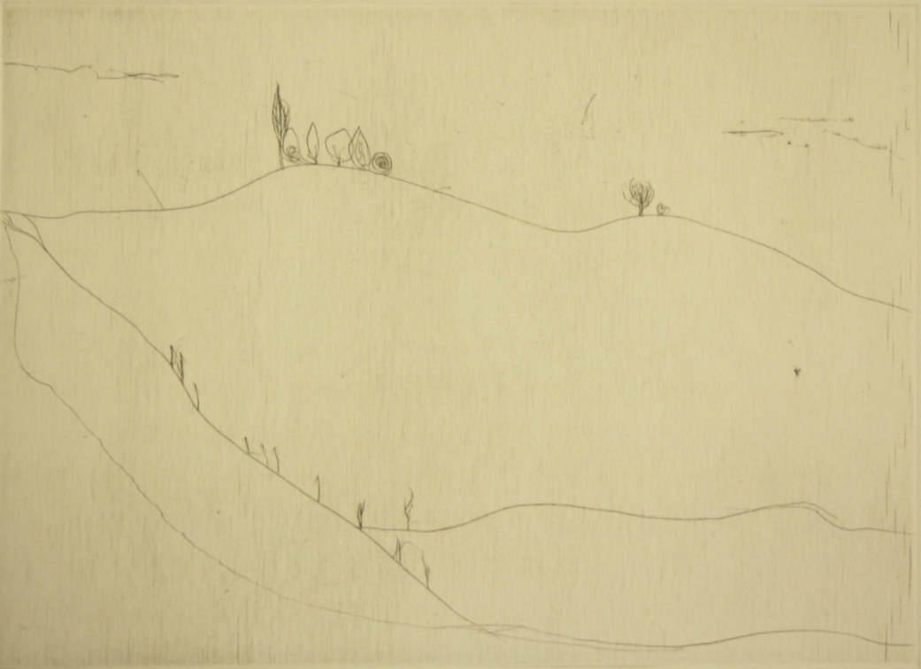 Der Hügel umbuschtes Wispern [WVZ R208 (schwarz)]