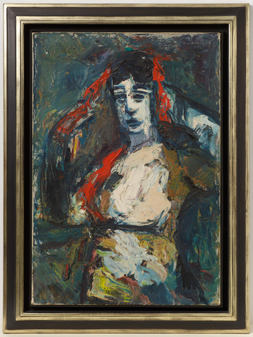 Ernst Hassebrauk: Dame mit rotem Band - Variation nach Goya - um 1950, 1950