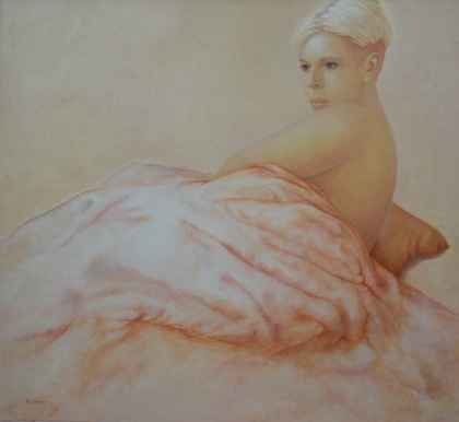 Heinz Rabbow: Liegende mit hellem Haar, 1995