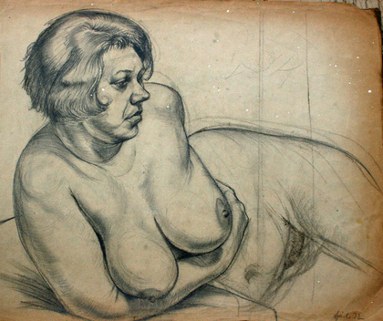 Hainz Hamisch: Liegender Frauenakt, April 1932