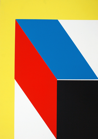 Hermann Glöckner: Rot und blau, nach oben, 1978