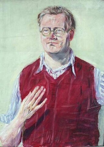 Ernst Hassebrauk: Selbstbildnis im roten Pullover, 1930-35