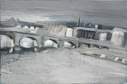 Ralf Kerbach: Neustädter Ufer im November, 1996