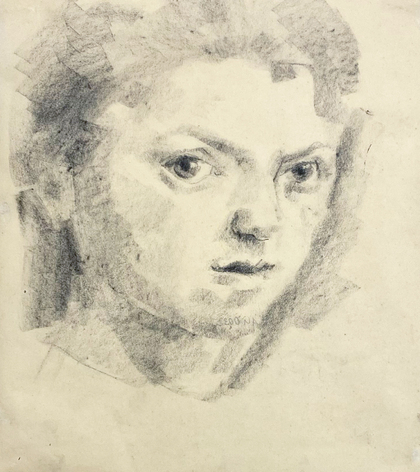 Paula Lauenstein: Mädchenbildnis (selbst), 1918