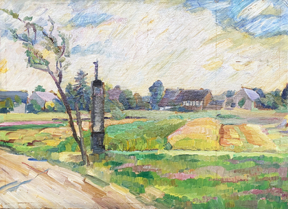 Paula Lauenstein: Dorf Naußlitz, 1920