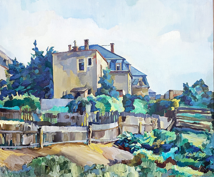 Paula Lauenstein: Vorstadtmotiv Dresden (Mommsenstraße), 1925