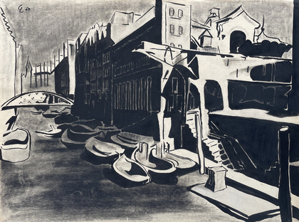 Carl Lohse: o.T. (Hamburger Fleet), 1950