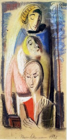 Max Ackermann: Drei weibliche Figuren, 1922