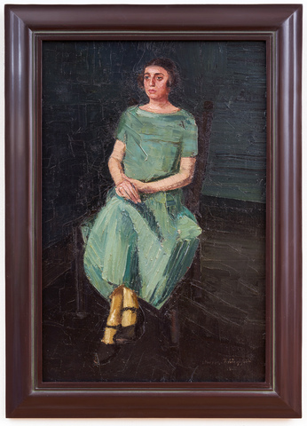 Anton Räderscheidt: Sitzende im Interieur, 1925