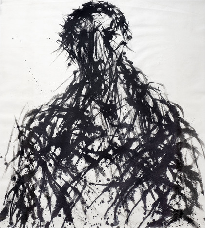 Max Uhlig: Frontales Frauenbildnis J.B., 1990