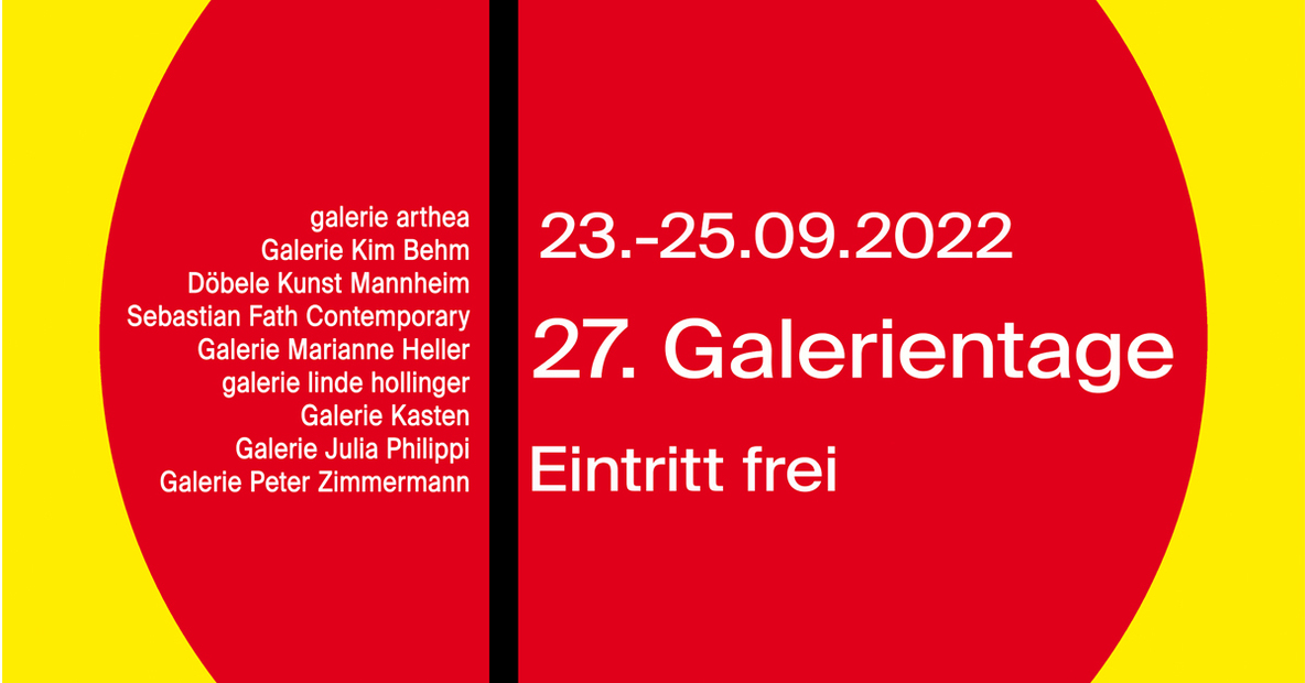 27. Galerientage im Mannheimer Kunstverein